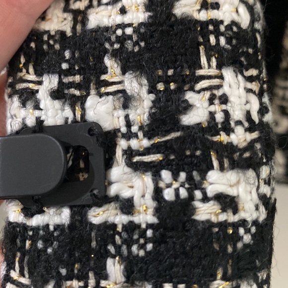 Alice and Olivia Donita tweed and vegan leather jacket - Picture 7 of 13